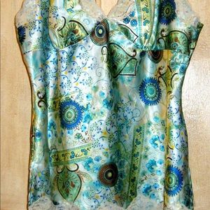 Satin lace camisole